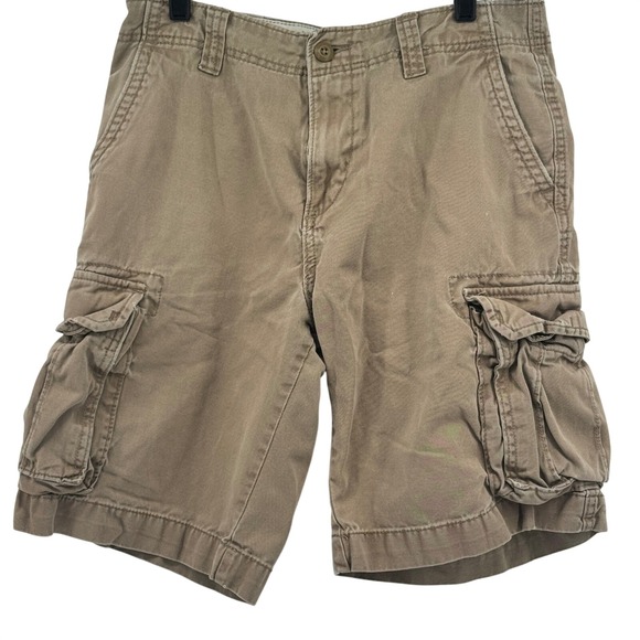 Old Navy Other - Old Navy Men Khaki Cargo Shorts Tan Cotton 30 (Fits 31) Gorpcore Skater Utility